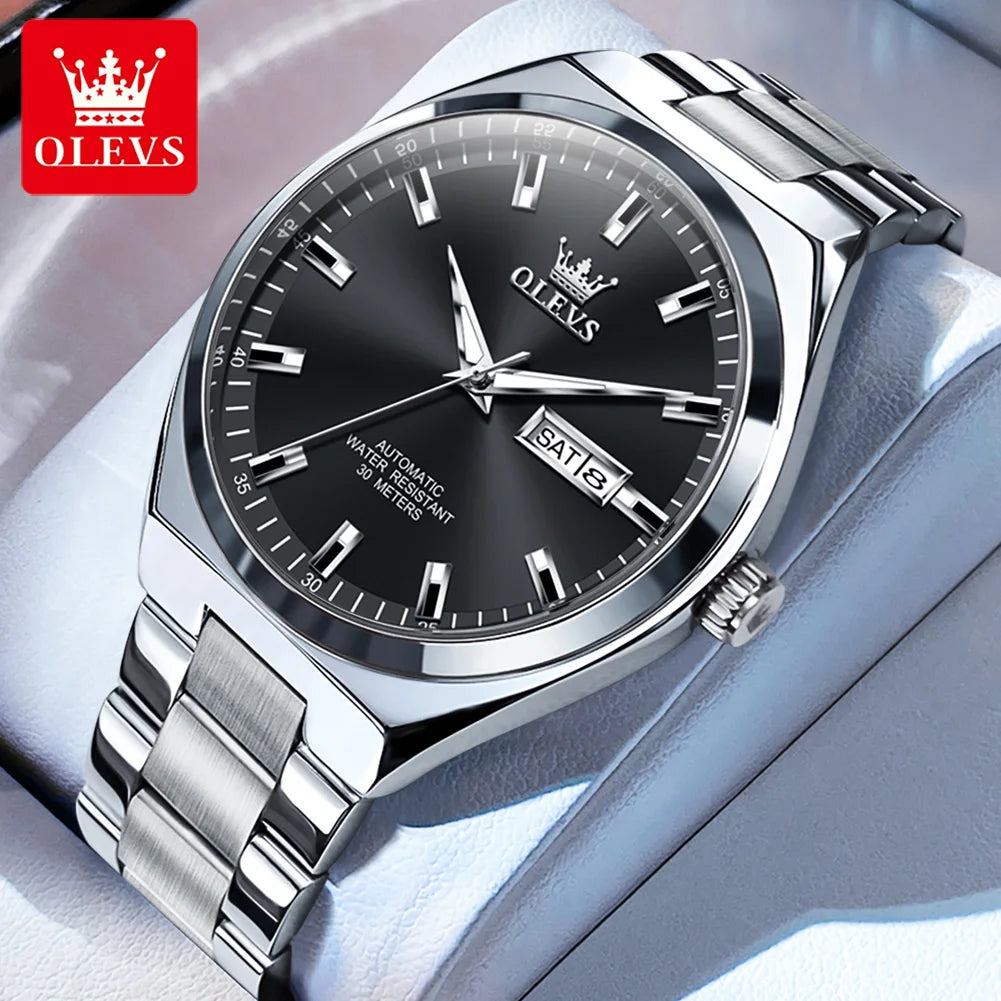 OLEVS 9907 Luxury Man Watch New Multi functional Simplicity Dual Calendar Original