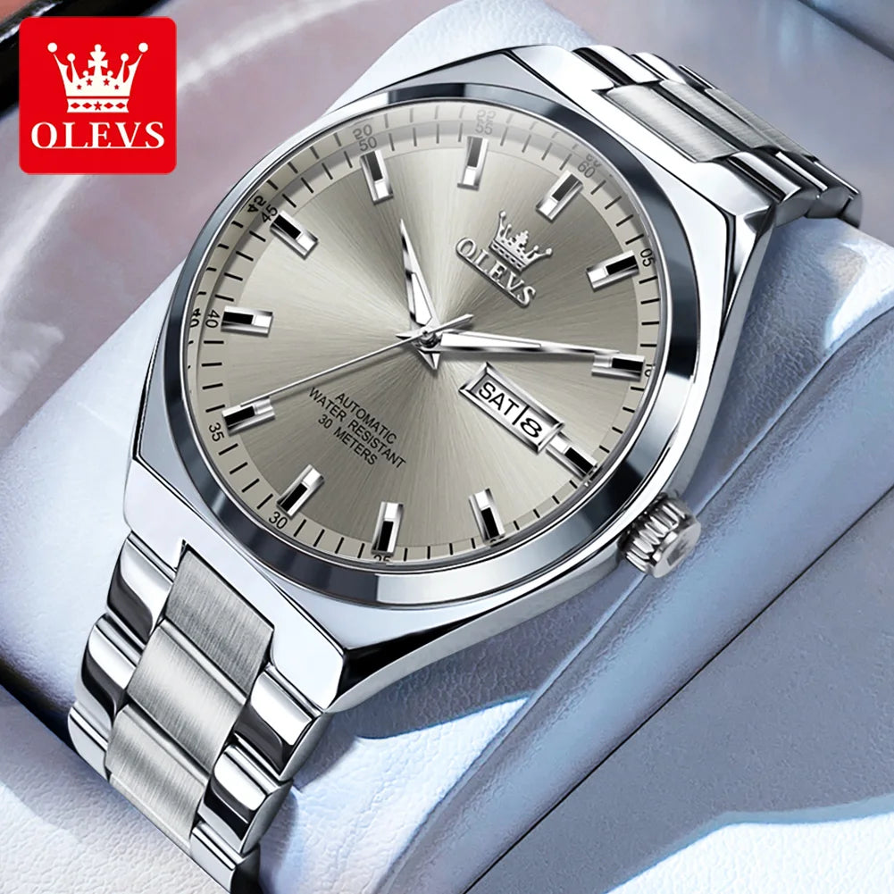 OLEVS 9907 Luxury Man Watch New Multi functional Simplicity Dual Calendar Original
