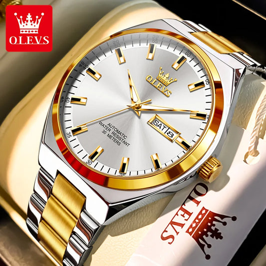 OLEVS 9907 Luxury Man Watch New Multi functional Simplicity Dual Calendar Original