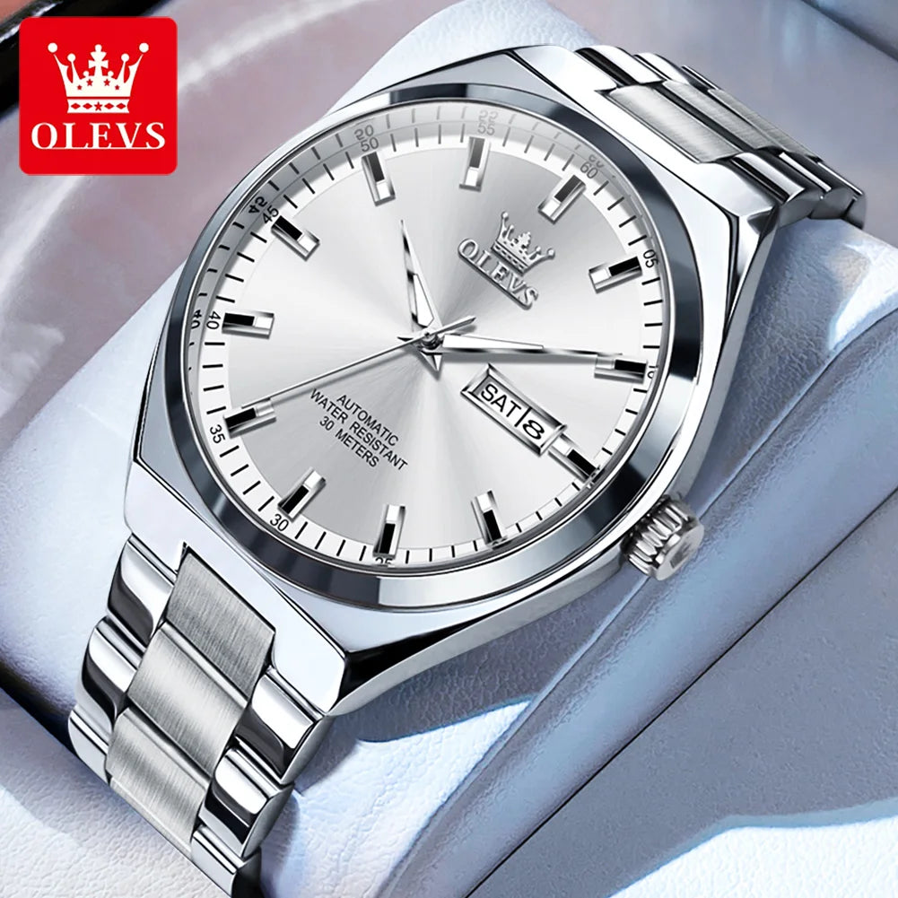 OLEVS 9907 Luxury Man Watch New Multi functional Simplicity Dual Calendar Original